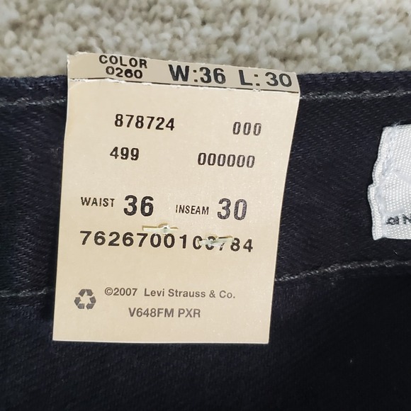 LEVIS 5051 Men's Size 36X30 Black Jeans Straight Leg Reegular Fit NWTGS - Picture 15 of 16